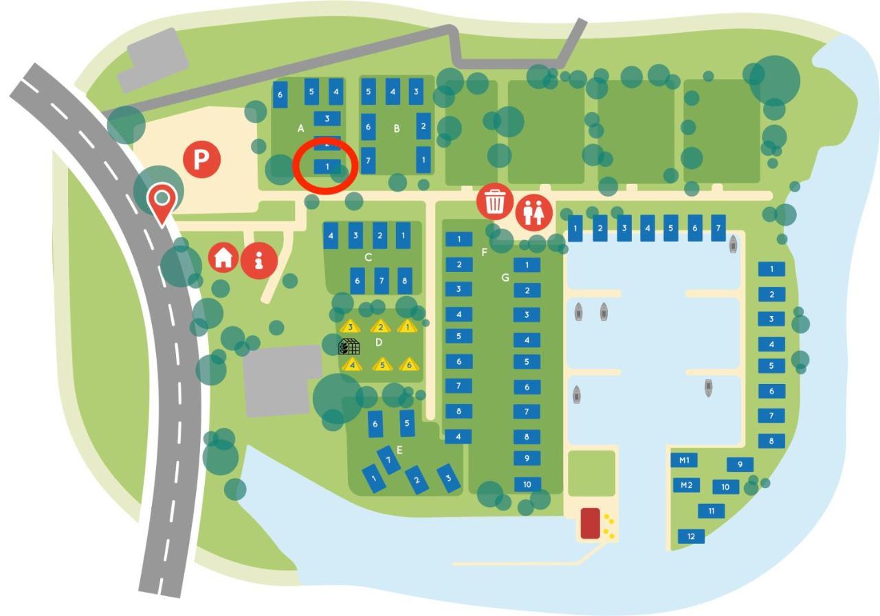 Modern Tiny House Op Rustig Watersportpark Villa Elahuizen Kültér fotó